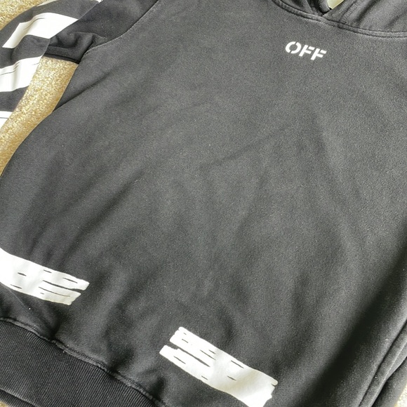 Off-White 2013 Seeing Things Mens M Black/White Hoodie Italian Arrow Sweatshirt - Picture 8 of 15